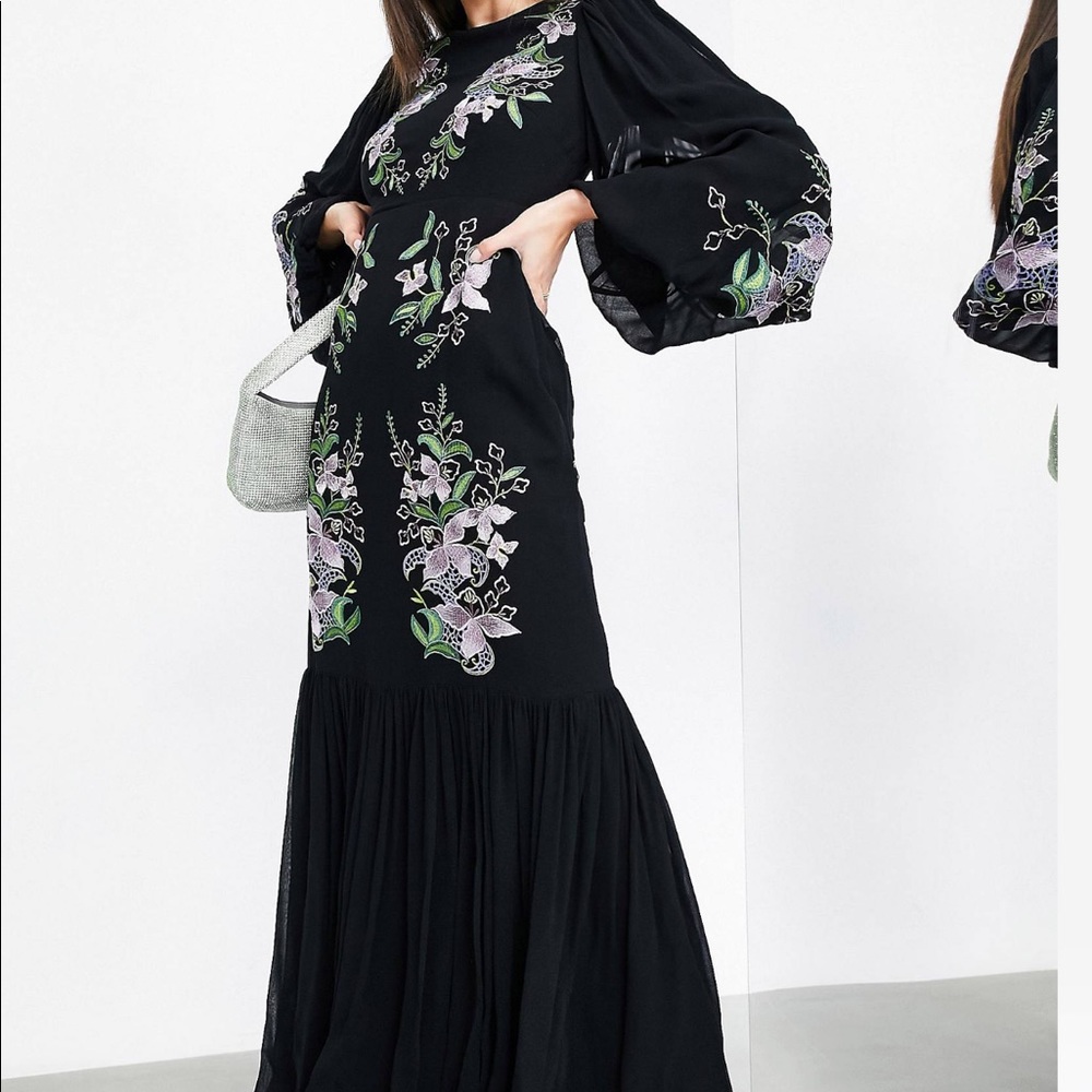 ASOS Embroidered Maxi Dress